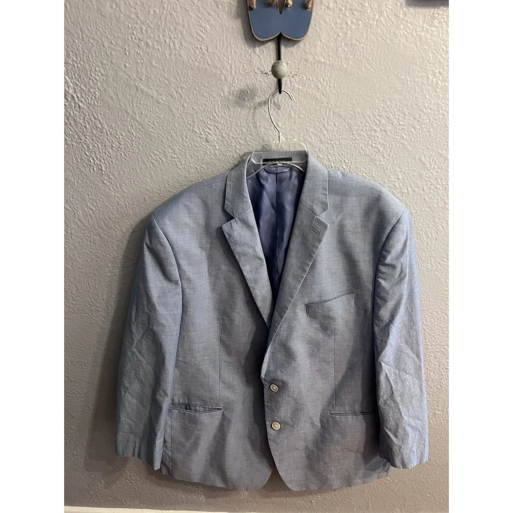 Lauren Ralph Lauren‎ Men's Blue Blazer Sport Coat Jacket 2-Button 50L